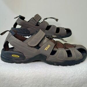Teva Forebay Men's Brown Sport Hiking Sandals Water Ready Shoc Pad Size 14